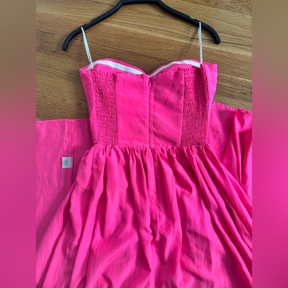 SOLD ✅ Amanda Uprichard Pink Strapless Sweetheart Sundress - Picture 2 of 5